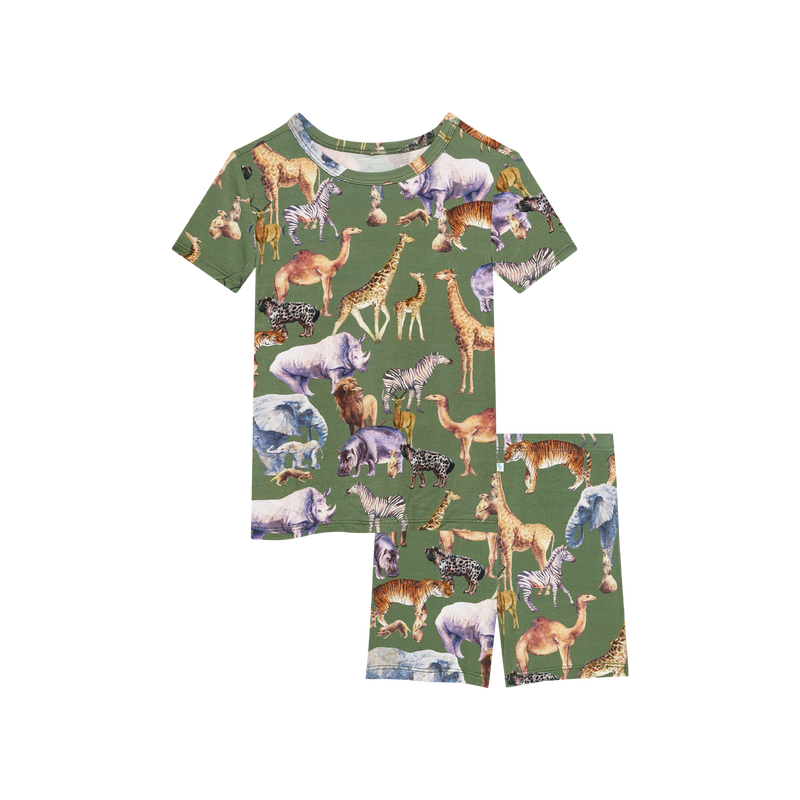 Posh Safari - Basic Short Sleeve & Short Length Pajama