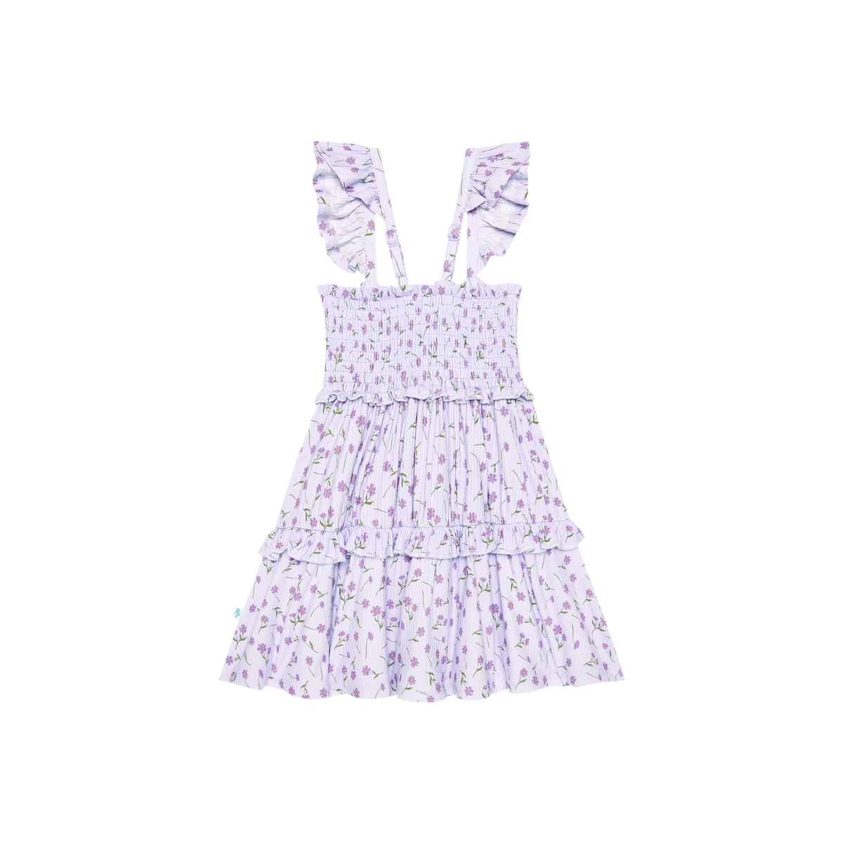 Jeanette - Smocked Flutter Sleeve Babydoll Dress