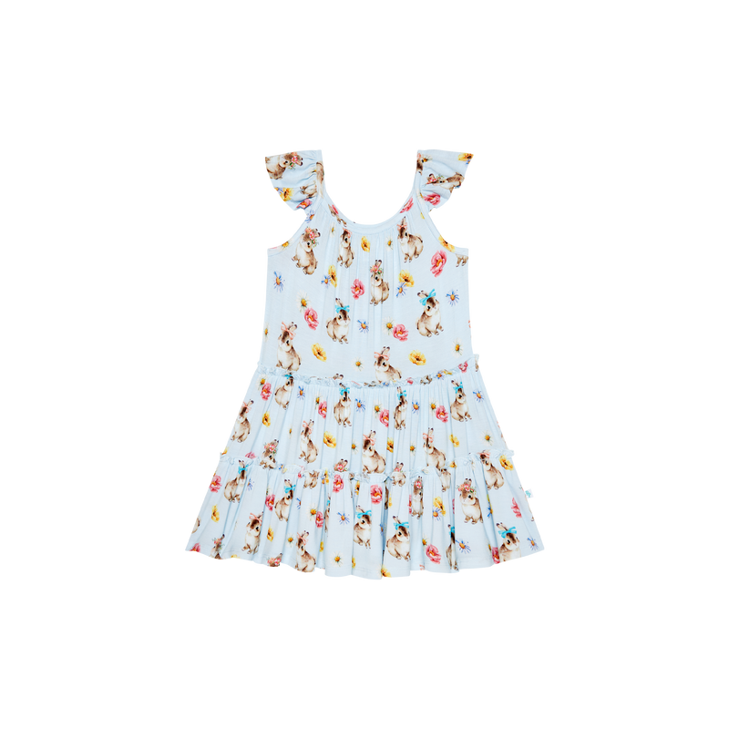 Tinsley Jane - Tiered Flutter Sleeve Dress