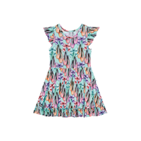 Irina - Cap Sleeve Ruffled Twirl Dress