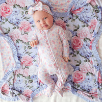 Posh Peanut Laney Footie Ruffled Zippered One Piece