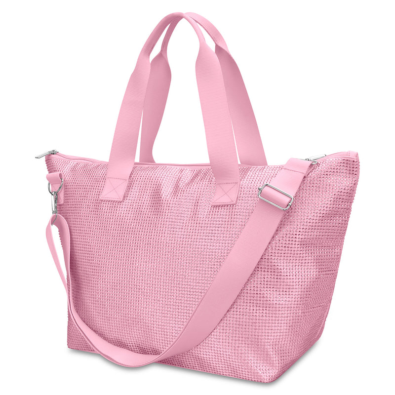 Iscream Pink Rhinestone Overnight Bag