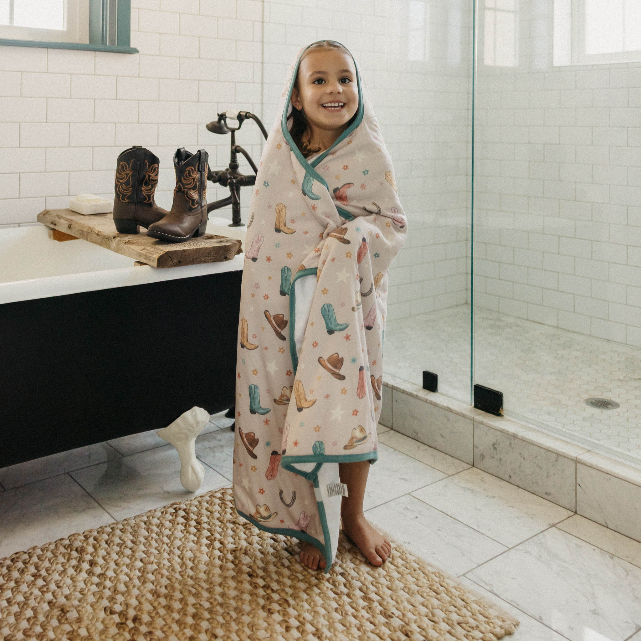 Copper Pearl Premium Big Kid Hooded Towel | Cheyenne