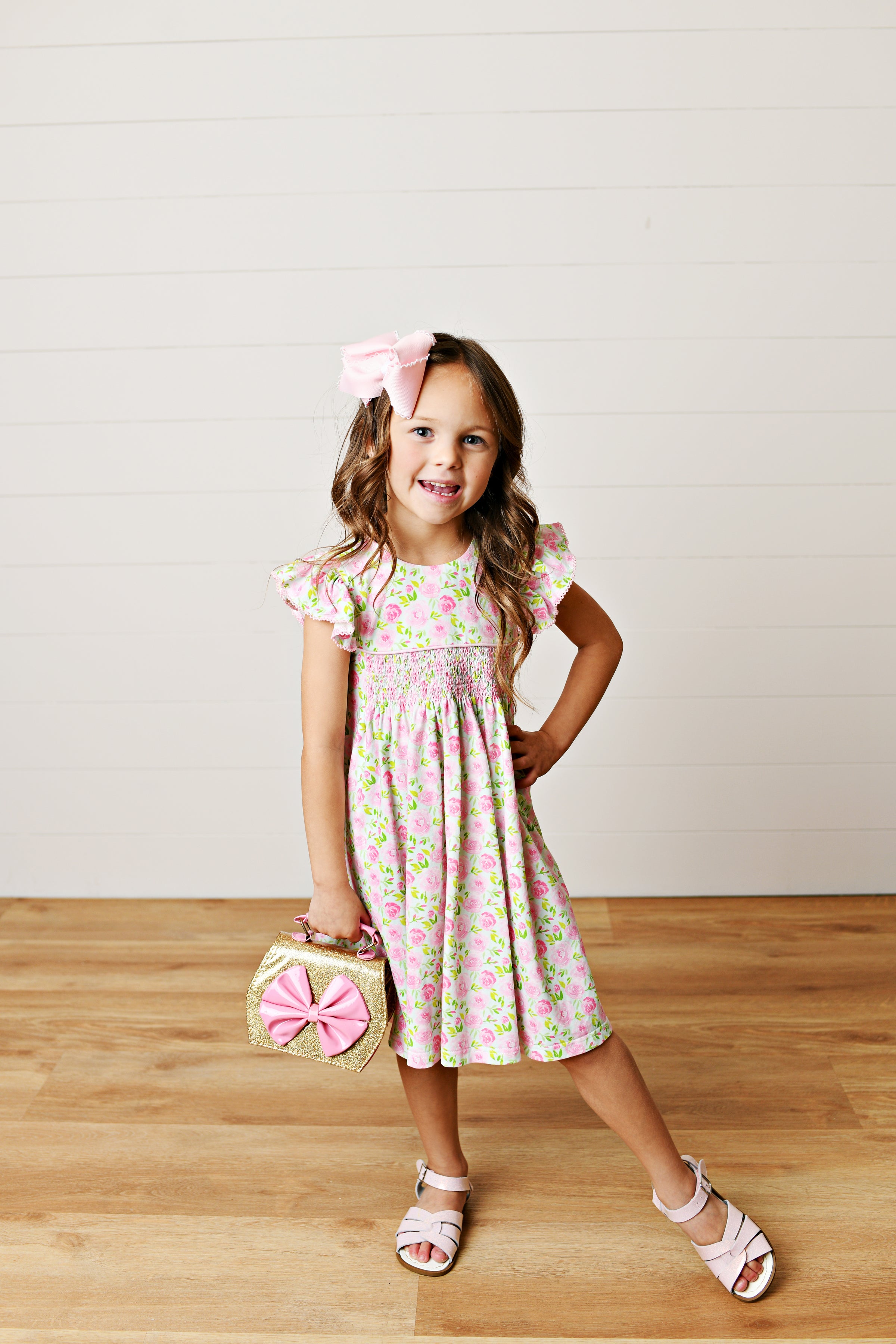 Pink Posies Smocked Dress