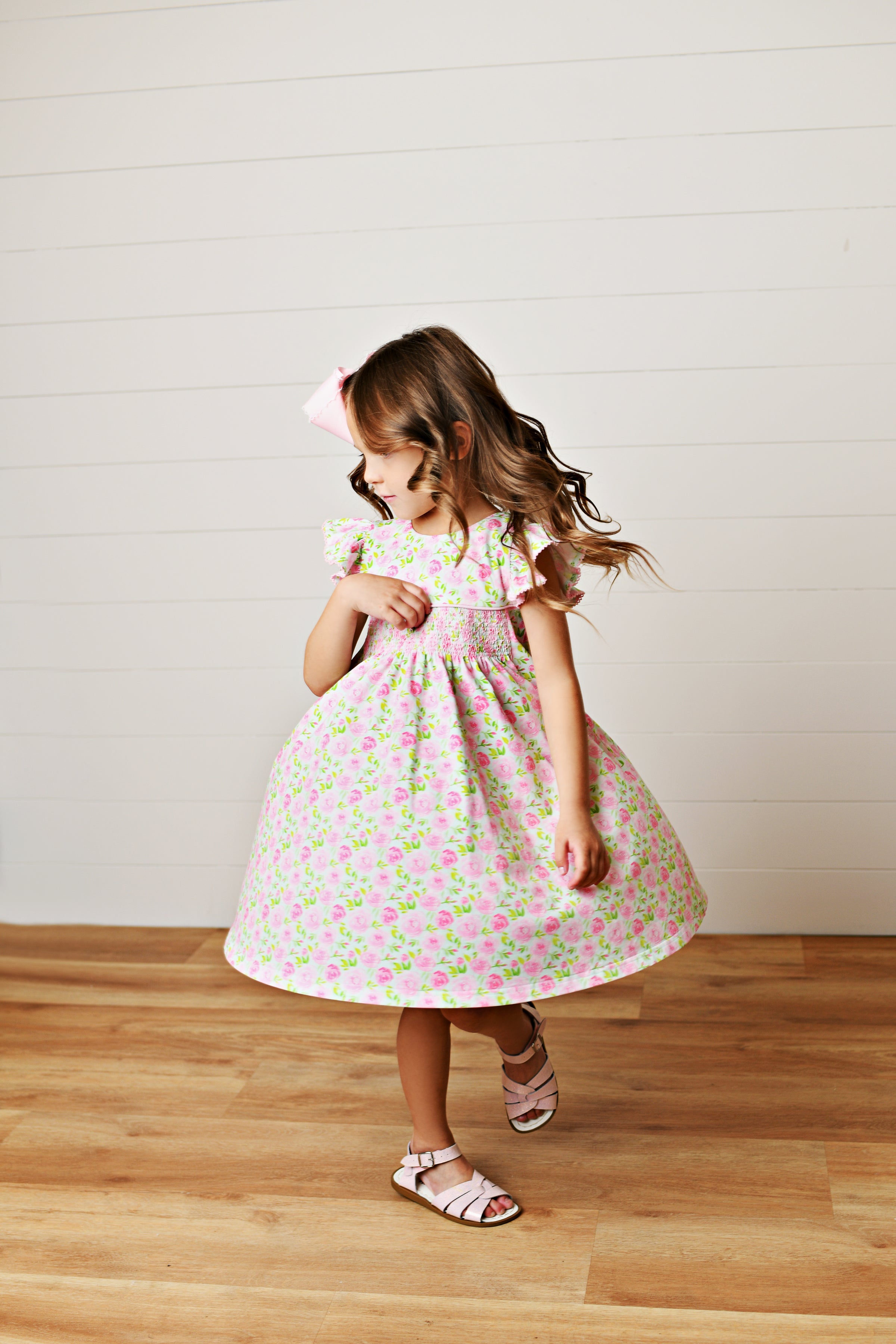 Pink Posies Smocked Dress
