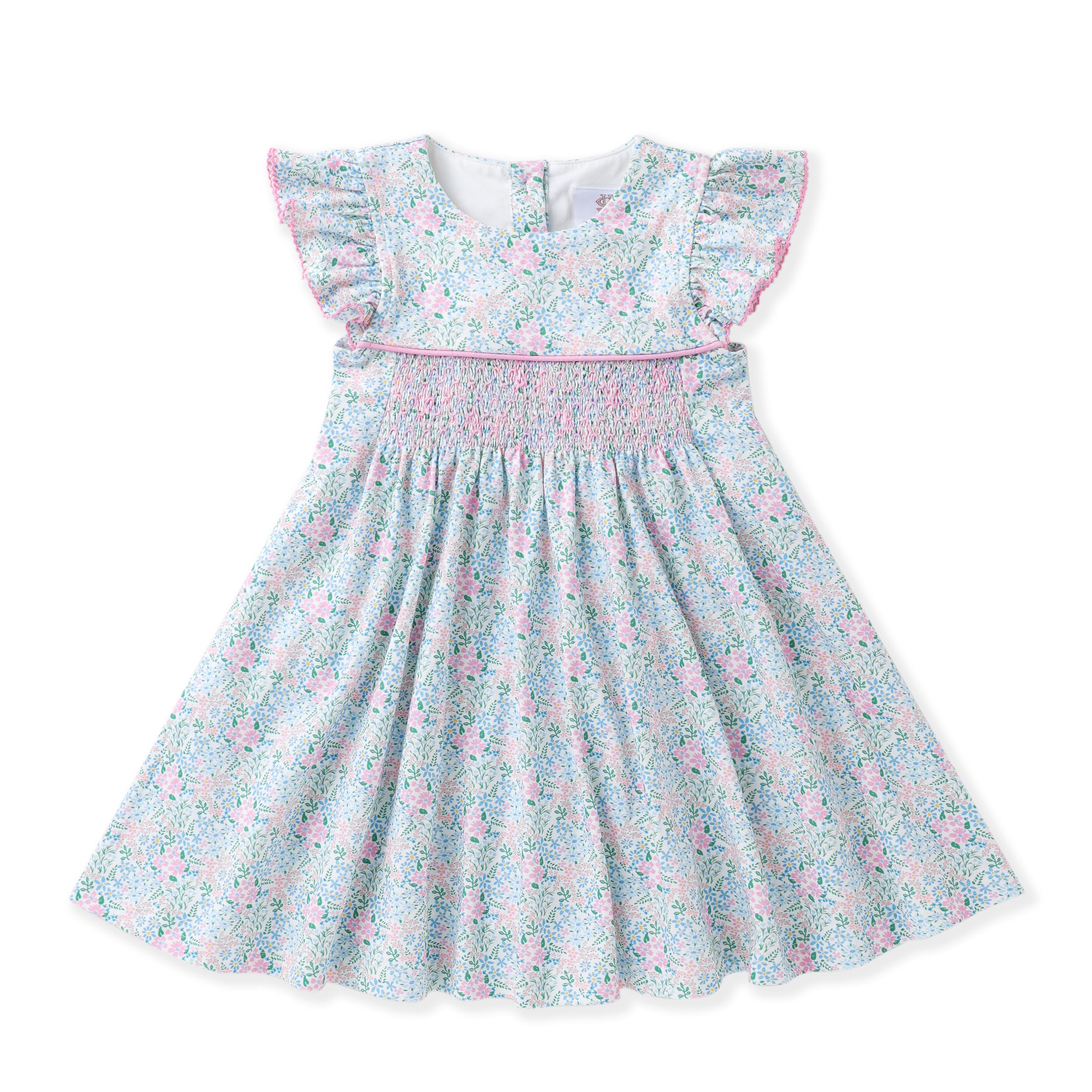 Spring Ditsy Smocked Dress