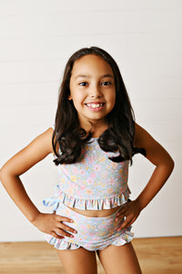 Watercolor Garden 2Pc Swim Suit