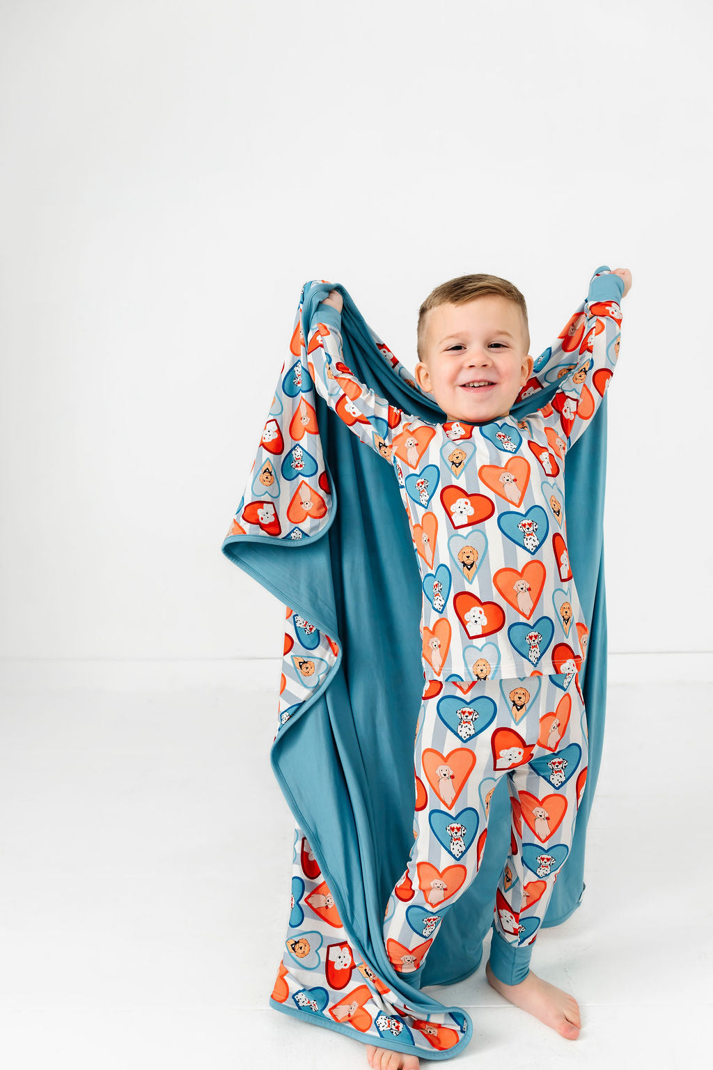 In My Jammers Blue Fur-Ever Valentine Two Piece Set