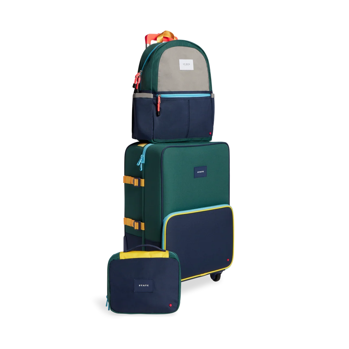 Green & Navy Logan Carry-On Suitcase