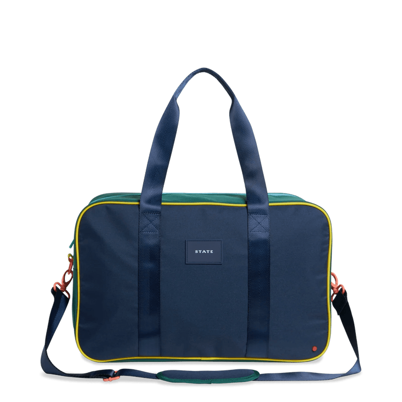 Green & Navy Rockaway Duffle - Baby Biz