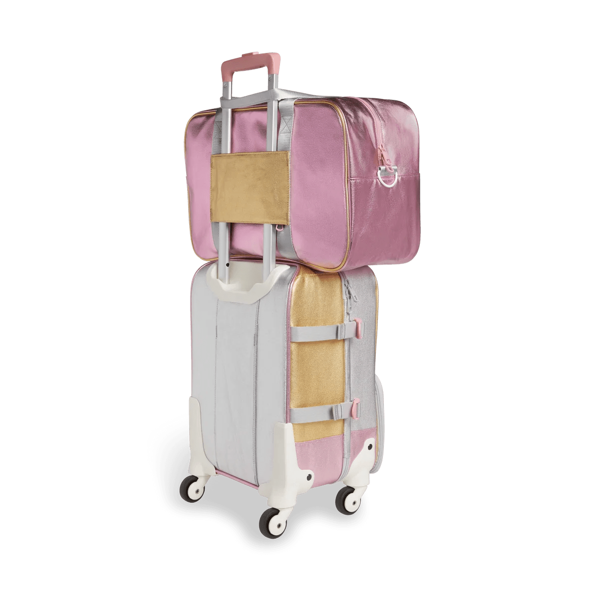 Pink & Silver Rockaway Duffle - Baby Biz