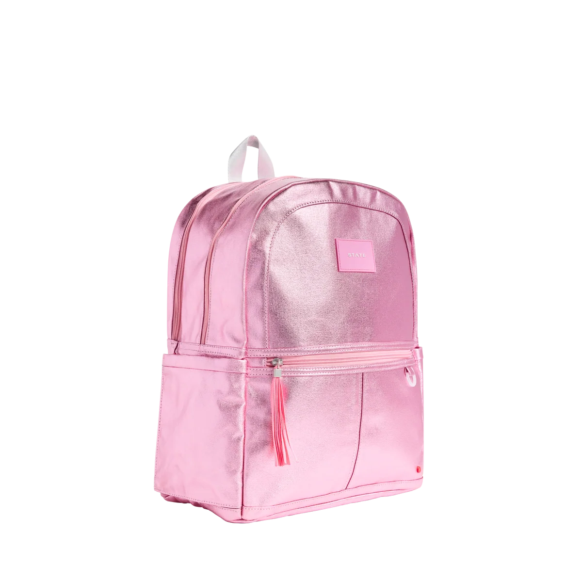 STATE Kane Double Pocket Backpack | Pink/Silver