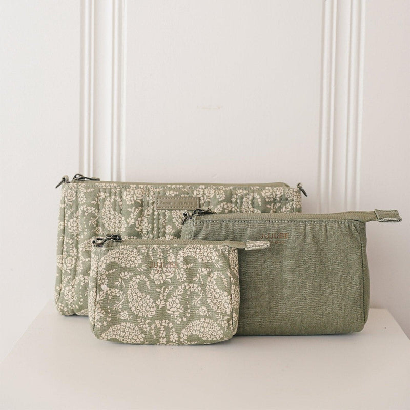 Sazan + JuJuBe 3-piece Pouch Clutch Purse Set | Paisley Floral