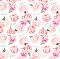 Sugar + Maple Personalized Bib | Peonies