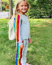 Lola + The Boys Sequin Rainbow Tracksuit Set