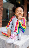 Lola + The Boys Sequin Rainbow Tracksuit Set