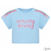 Azarhia Sequin Totally Pretty Light Blue Boxy