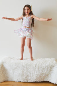 Theme Willow Romantic Rose White with Pink Skort