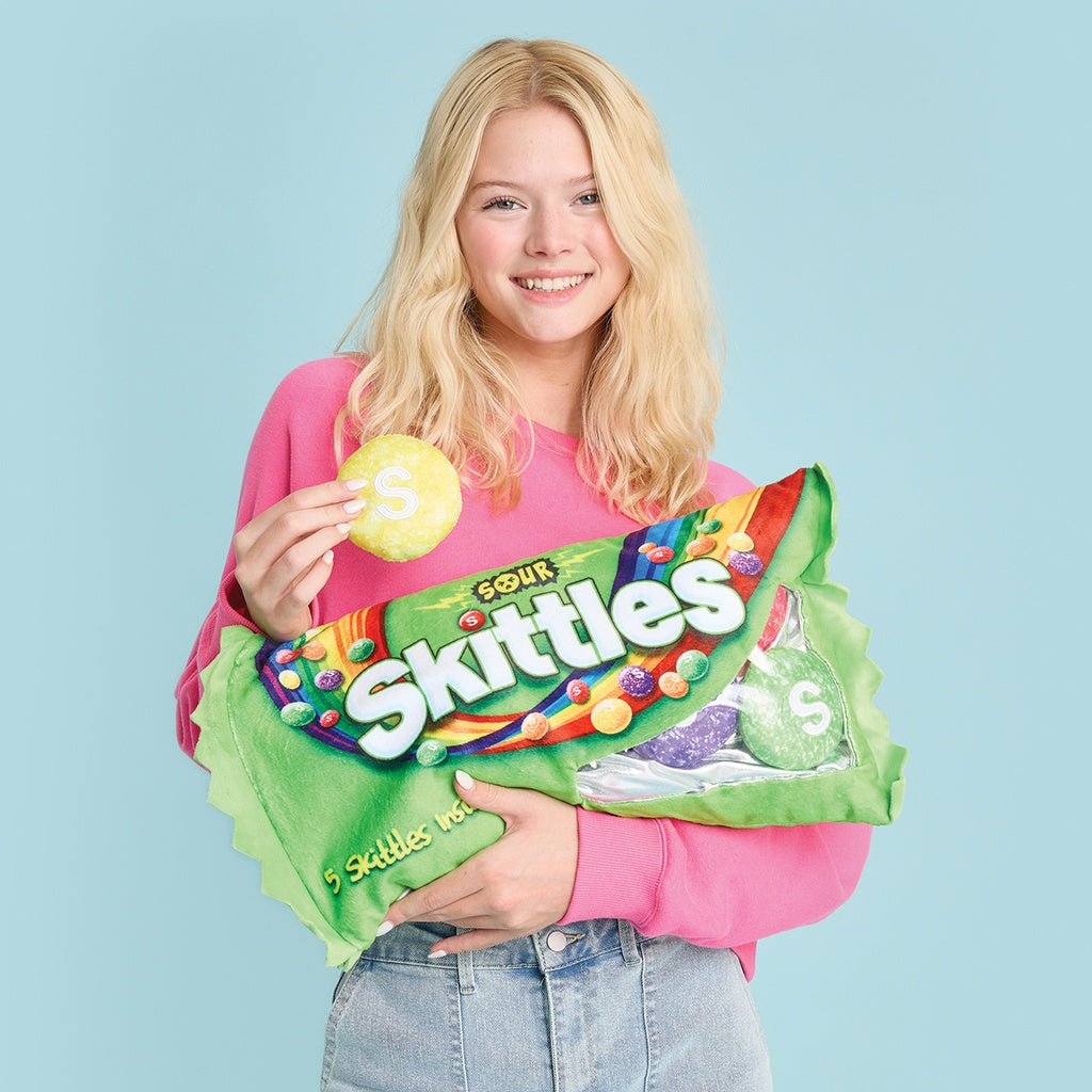 IScream 17" Sour Skittles Packaging Fleece Plush