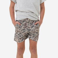 Burlebo Youth Everyday Short | Classic Deer Camo - Grey Pocket