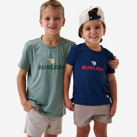 Burlebo Youth Go To Tee Prepack | Flying B Logo | Navy & Sage