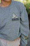 Burlebo Youth Tee - Camo Hunting Dog - Dark Heather Grey - L/S