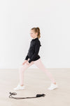 Mila & Rose Balanced Black Full-Zip Ruffle Active Jacket