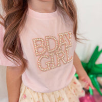 Pearl BDay Girl Patch Short Sleeve T-Shirt - Kids Clothing