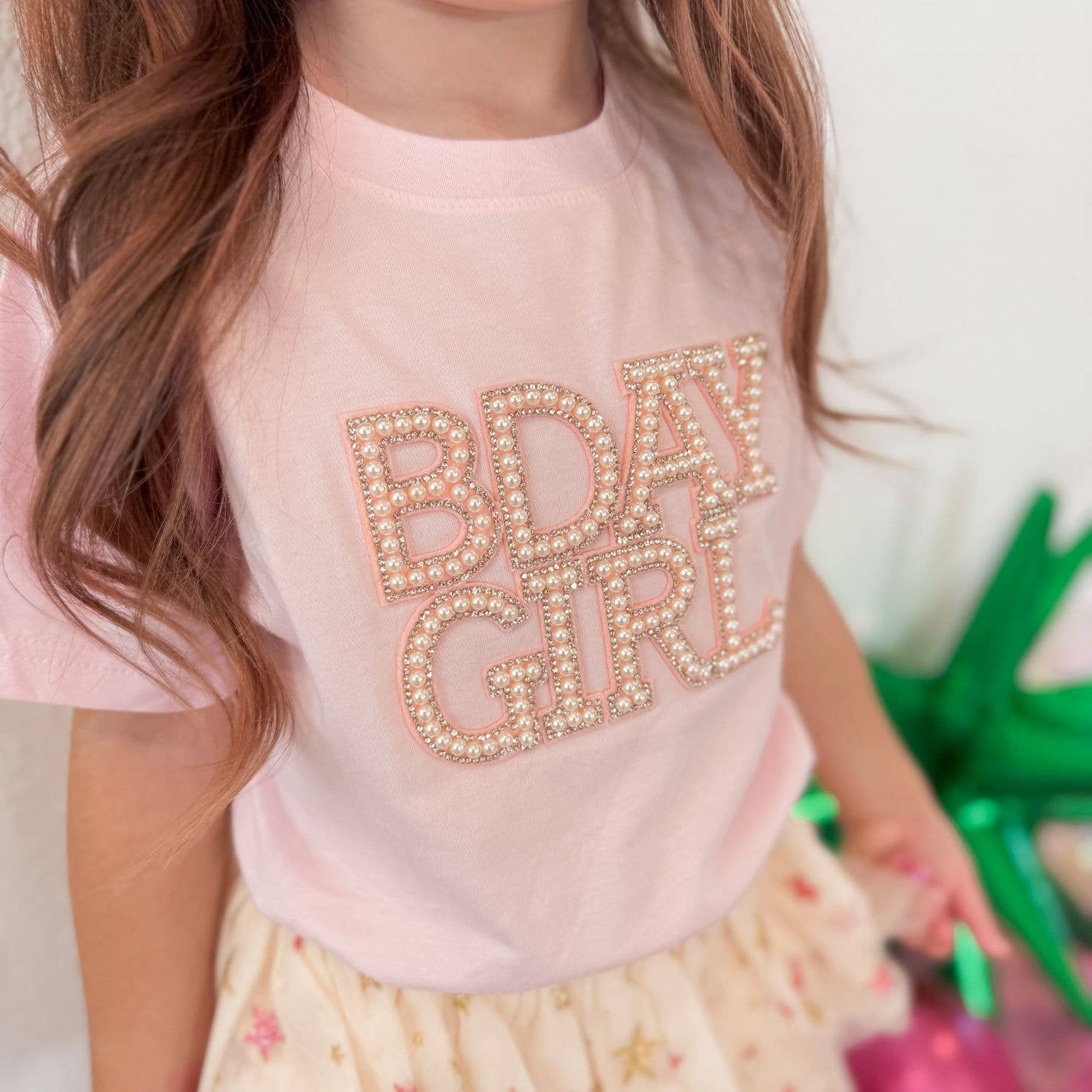 Pearl BDay Girl Patch Short Sleeve T-Shirt - Kids Clothing