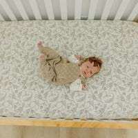 Premium Knit Fitted Crib Sheet - Jurassic Park Fossils