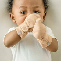 Stay On Baby Mitts - Sandstone: 0-3M