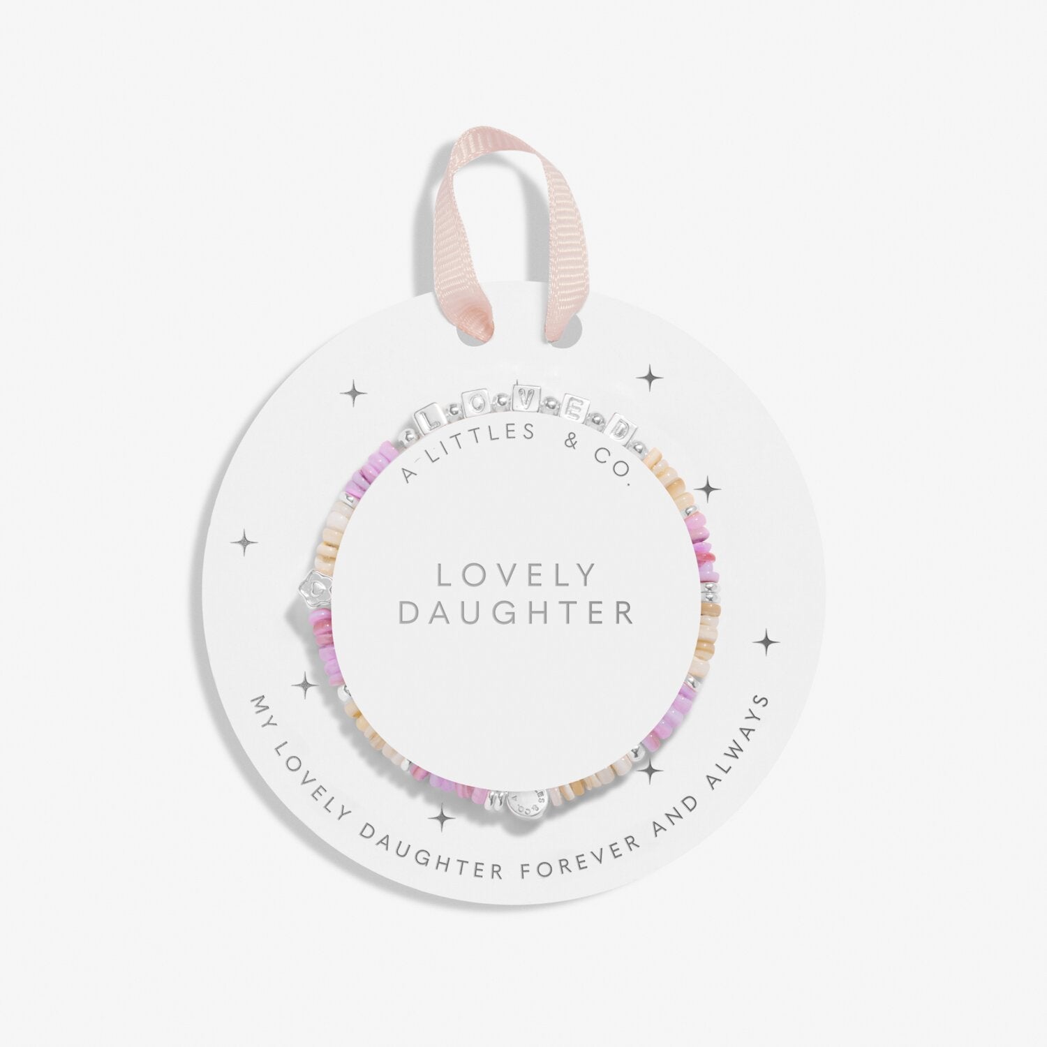 Children's Happy Little Moments | 'Lovely Daughter' | Silver Plated | Bracelet | 6 1/8" Stretch
