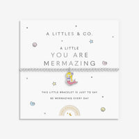 Kids' A Little | 'You Are Mermazing' | Silver Plated | Bracelet | 6 1/8" Stretch