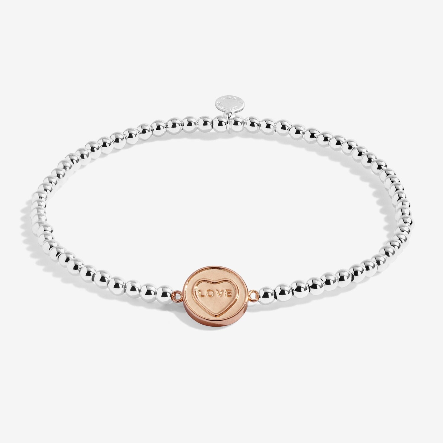 Kids' A Little | 'Love Heart' | Silver & Rose Gold Plated | Bracelet | 6 1/8" Stretch