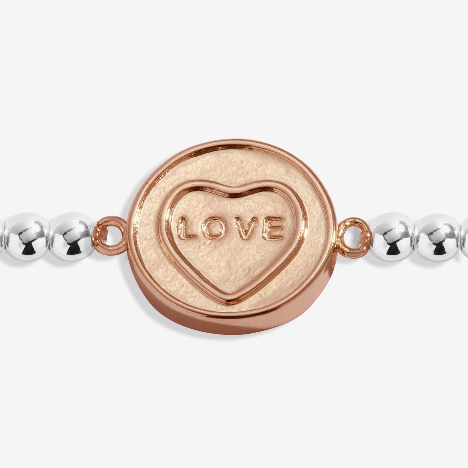 Kids' A Little | 'Love Heart' | Silver & Rose Gold Plated | Bracelet | 6 1/8" Stretch