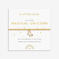 Kids' A Little | 'Magical Unicorn' | Gold-Tone Plated | Bracelet | 6 1/8" Stretch