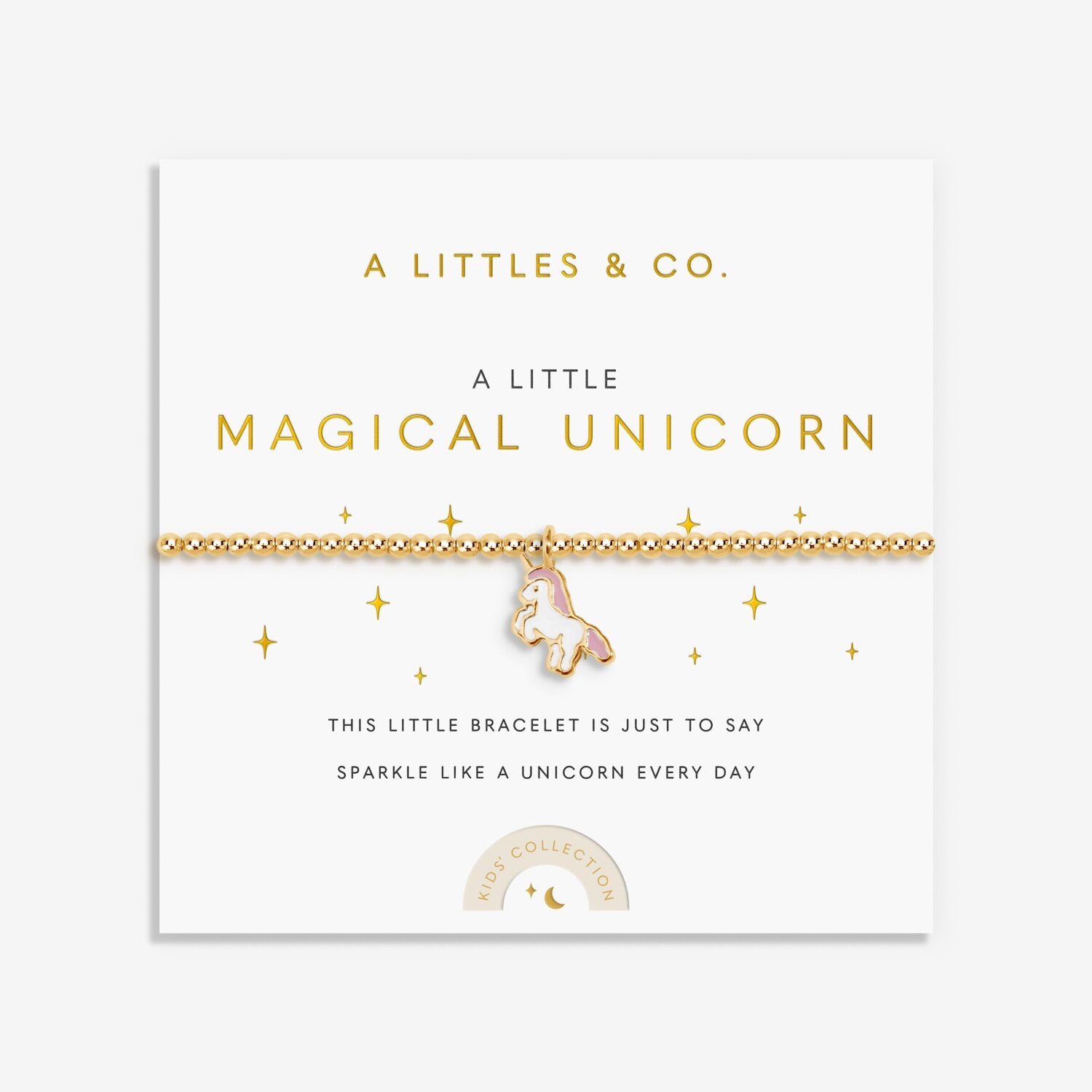Kids' A Little | 'Magical Unicorn' | Gold-Tone Plated | Bracelet | 6 1/8" Stretch
