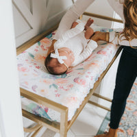 Premium Knit Diaper Changing Pad Cover - Bloom