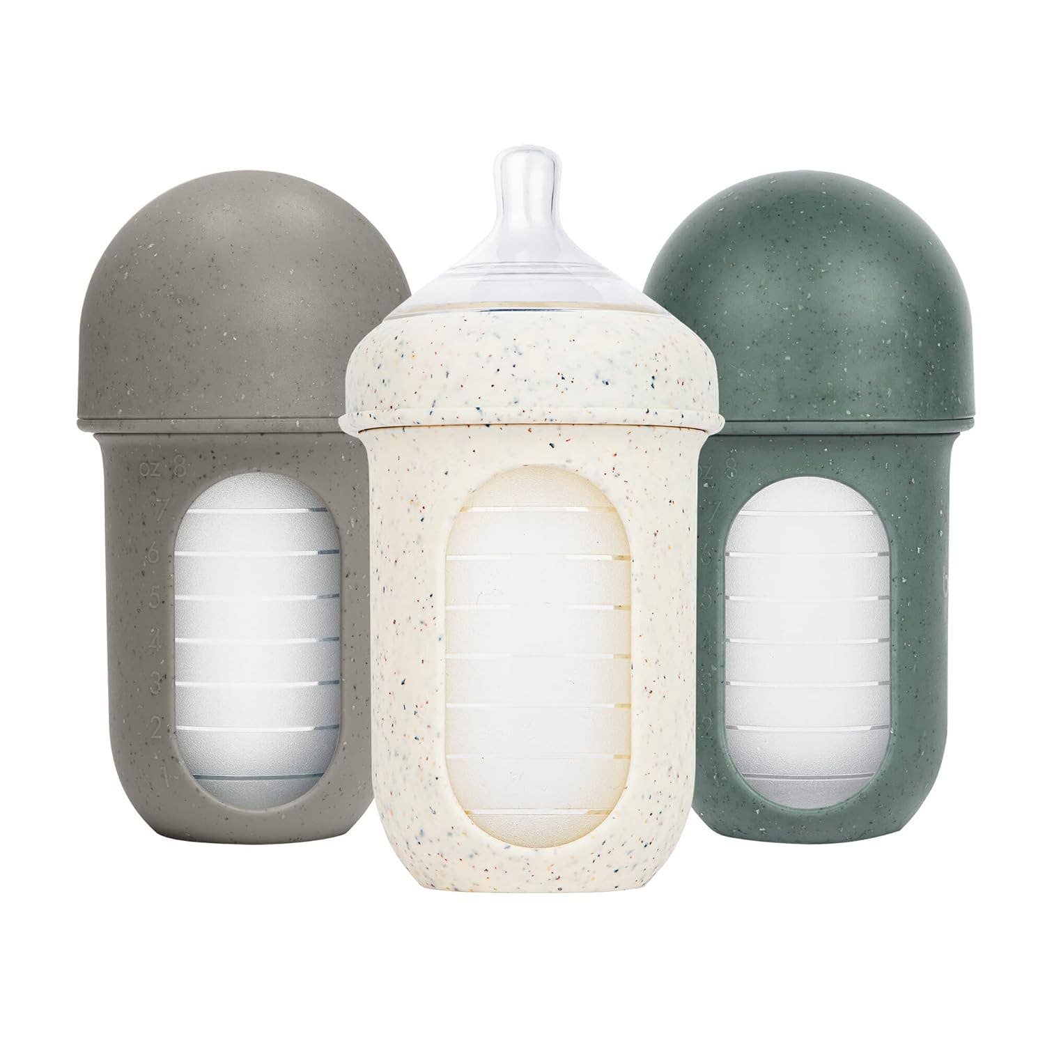 Boon Nursh Reusable Silicone Pouch Baby Bottles 3PK 8oz