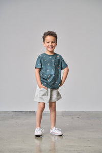 Stitch Pocket Jersey Short - Light Heather Grey