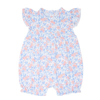 Ruffle Romper - Vintage Flower Pink