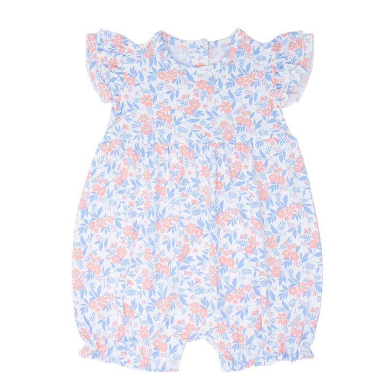 Ruffle Romper - Vintage Flower Pink