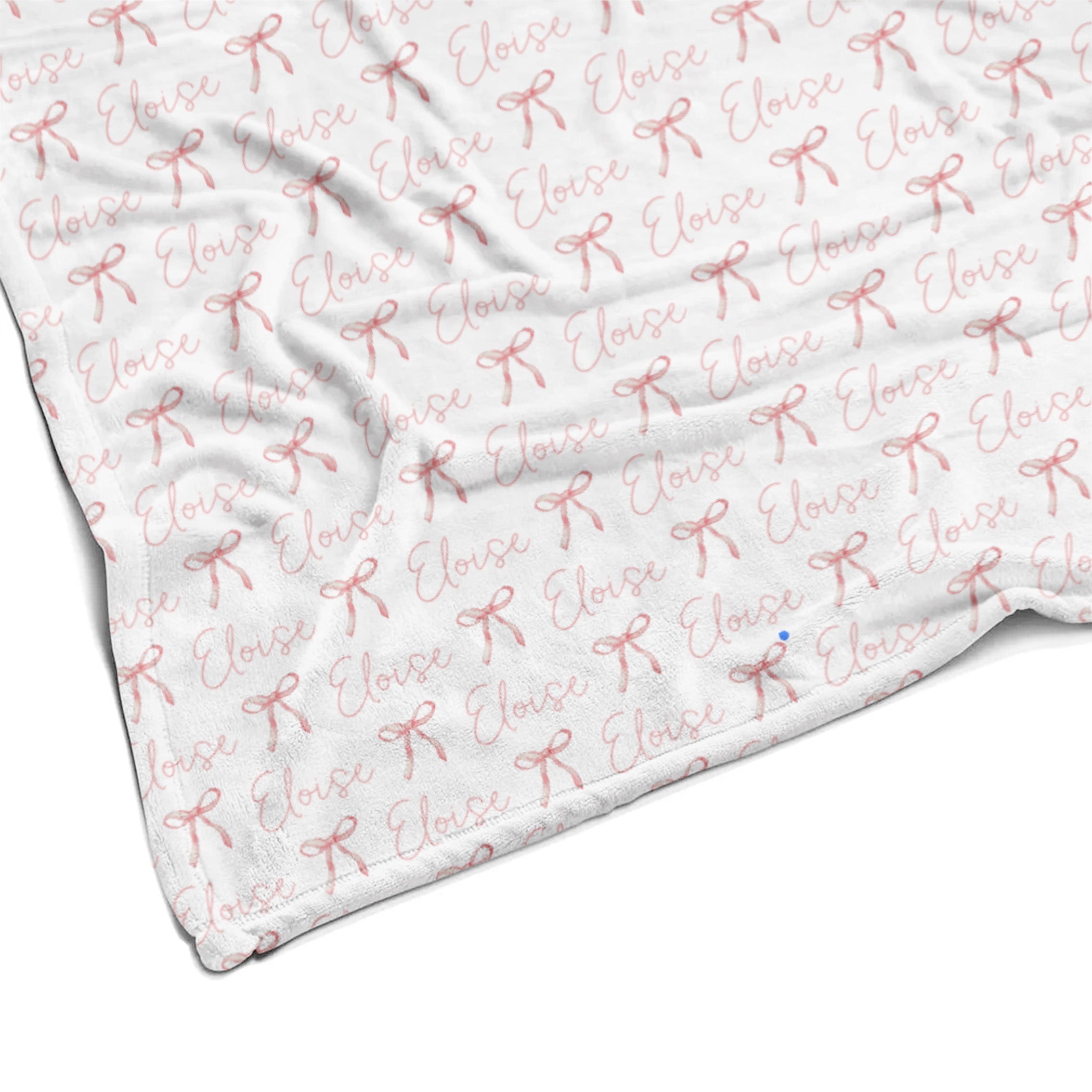 Sugar + Maple Plush Minky Fleece Personalized Blanket | Ballerina Bows