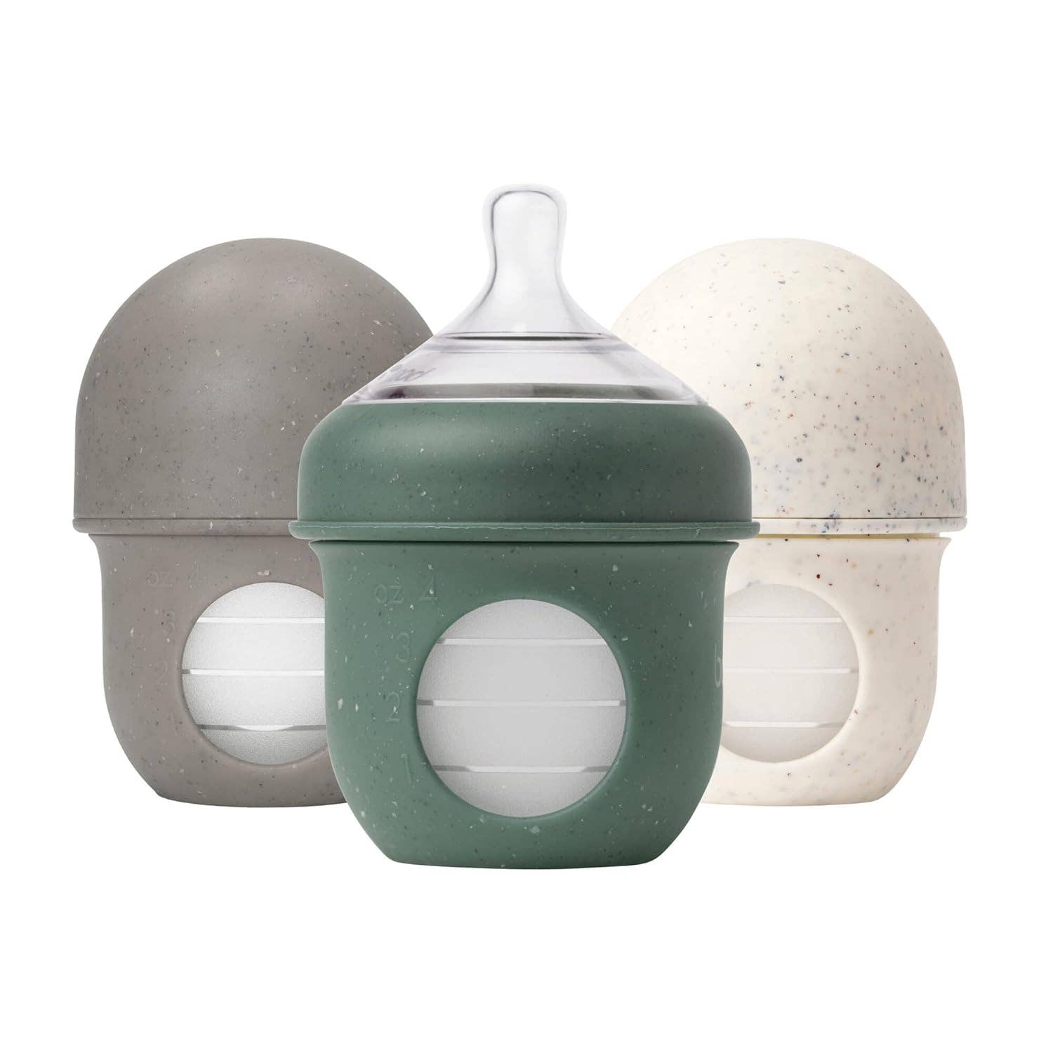 Boon Nursh 4Oz 3Pk Speckle Green