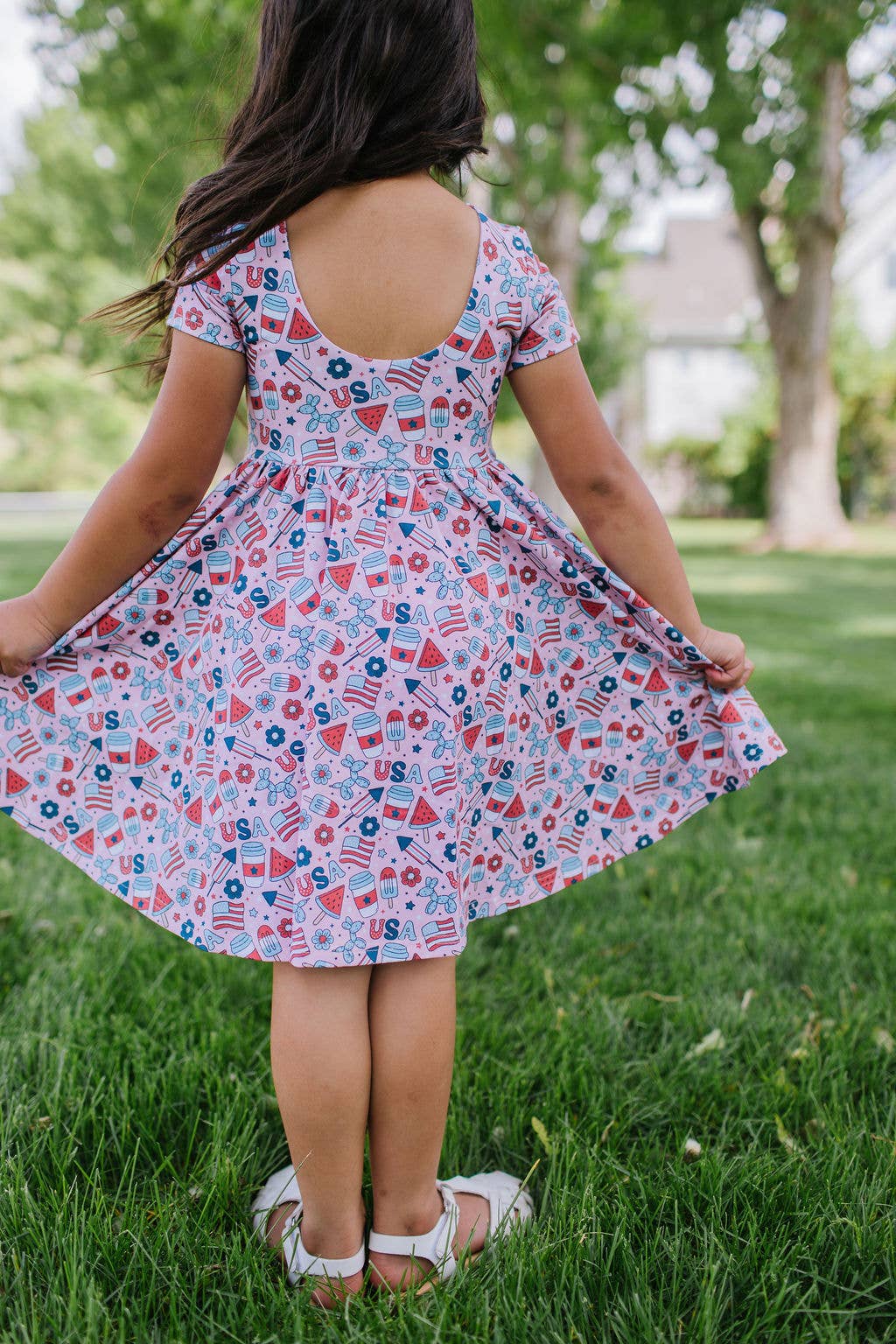 Classic Twirl Dress in Pink Celebration