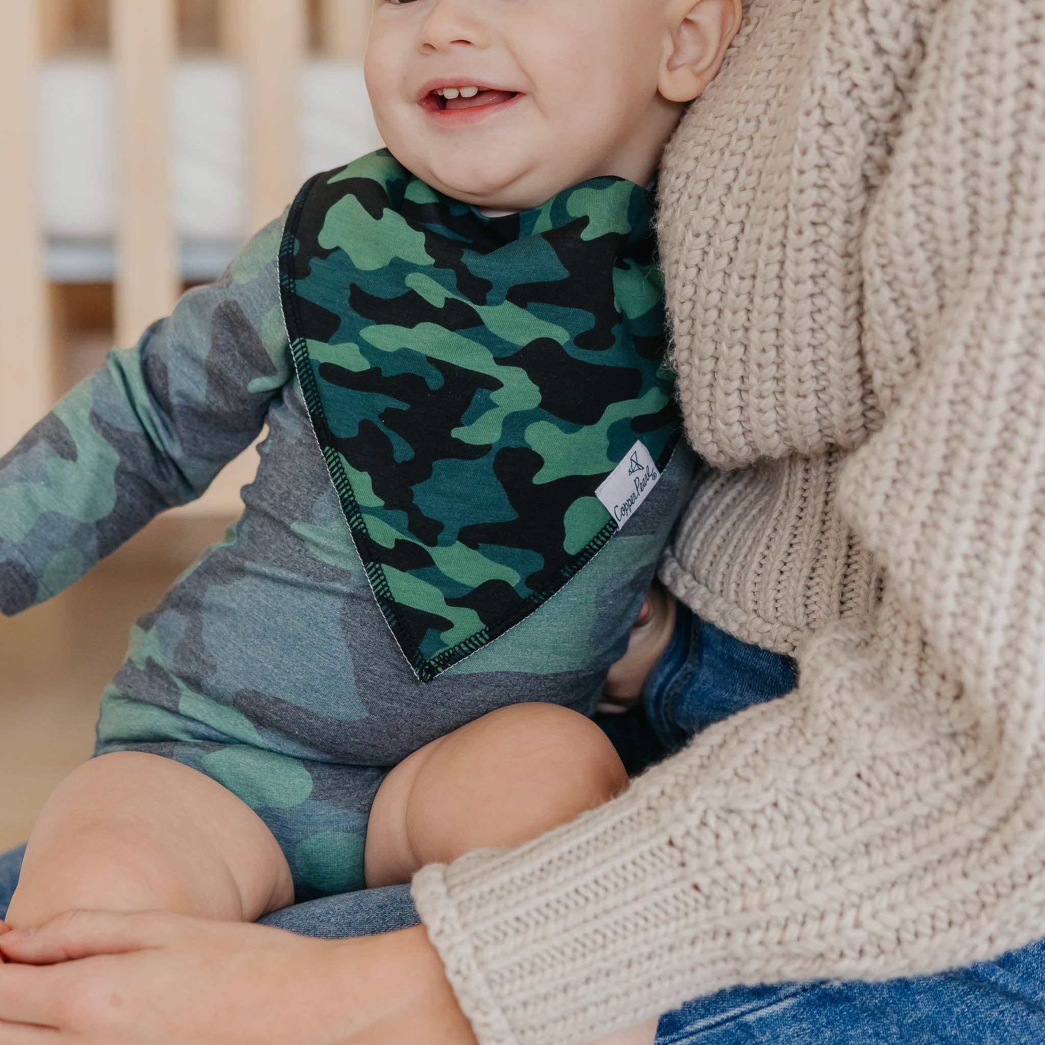 Copper Pearl Baby Bandana Bibs | Hunter