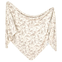 Knit Swaddle Blanket - Jurassic Park Fossils