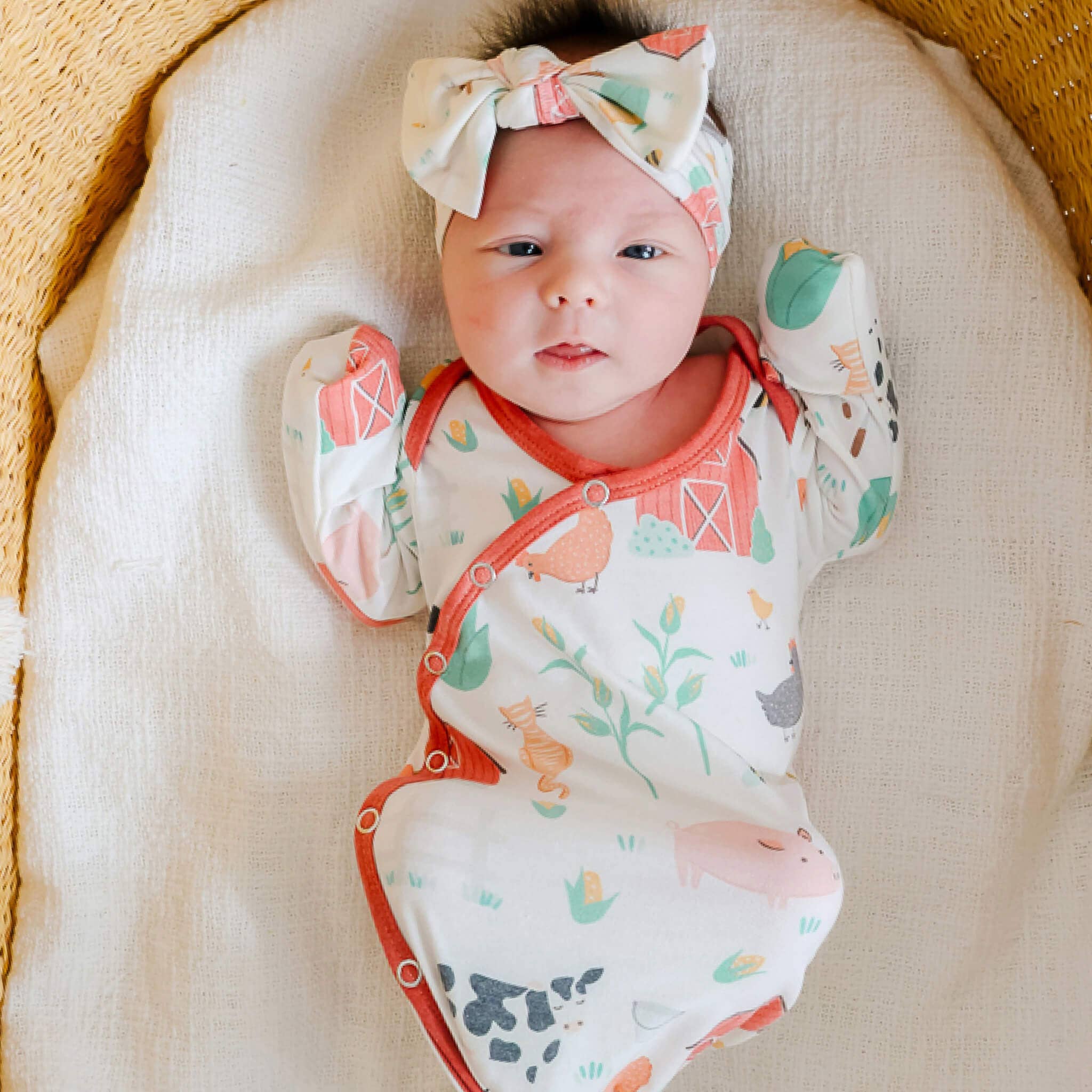 Newborn Knotted Gown - Farmstead