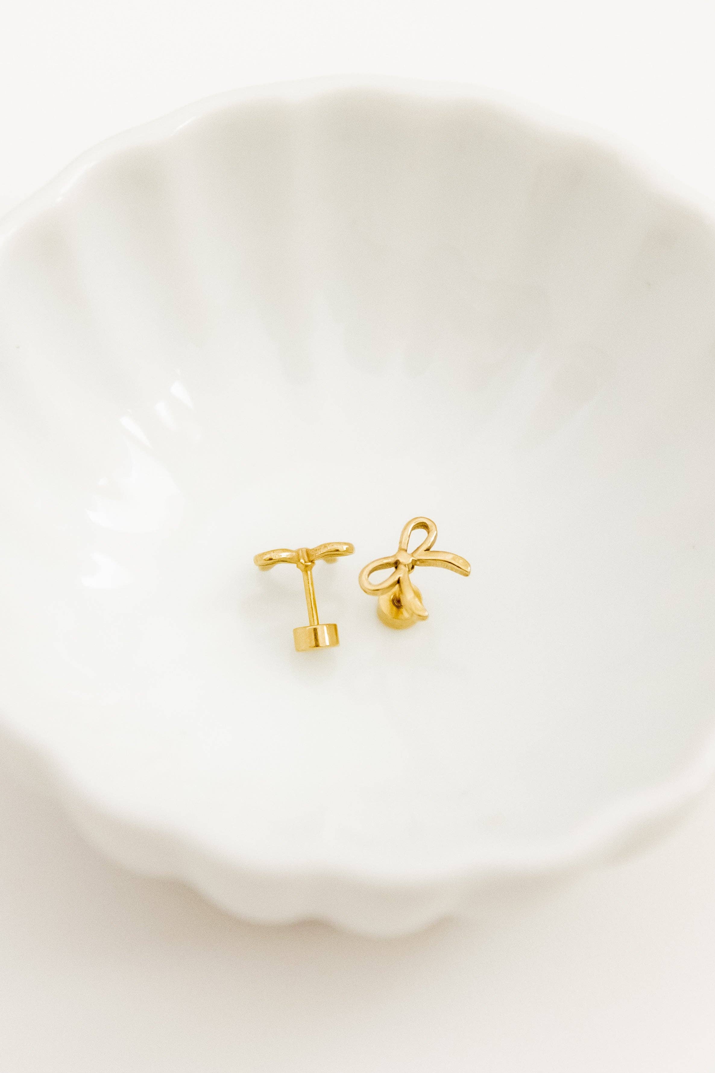 Screwback Stud Earrings - Sadie - Gold