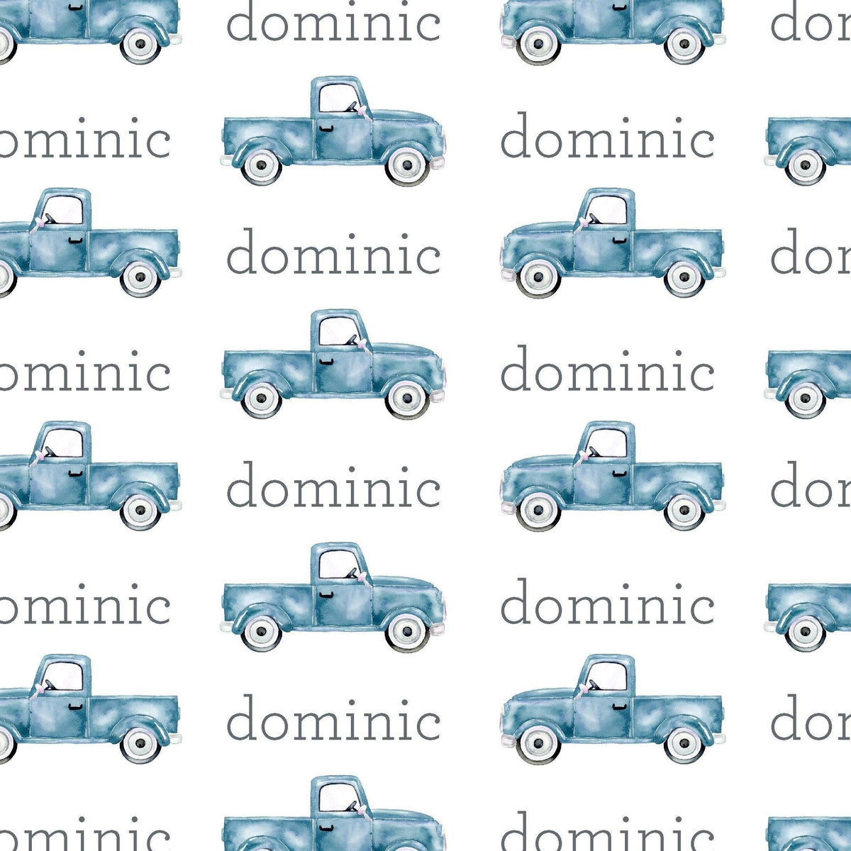 Sugar + Maple Plush Minky Fleece Personalized Blanket | Trucks